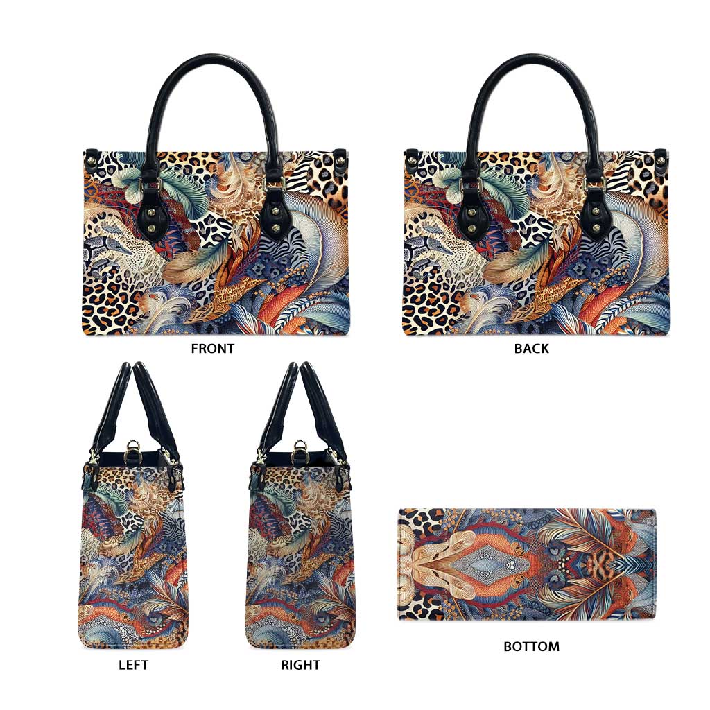 Wild Animal Skins Leather Bag Unique Leopard Zebra And Snake Patterns - Wonder Print Shop