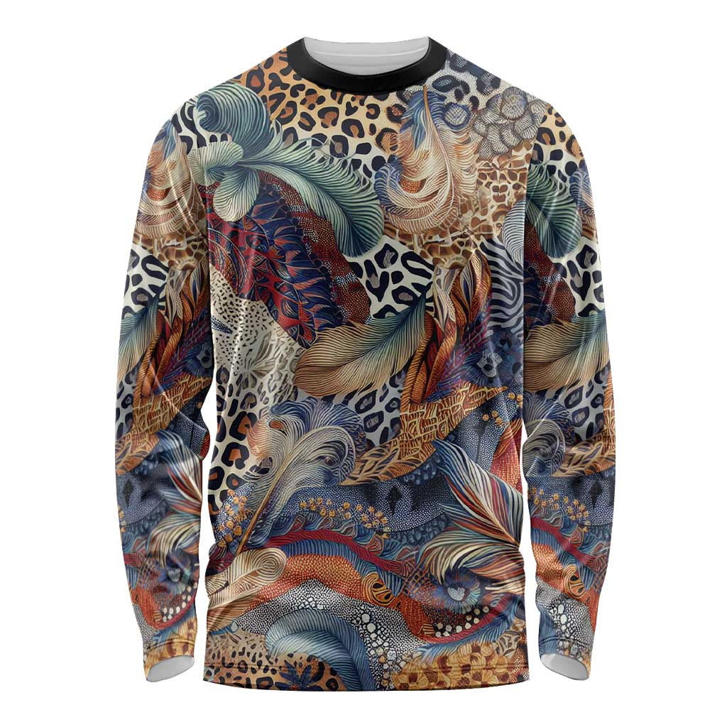 Wild Animal Skins Long Sleeve Shirt Unique Leopard Zebra And Snake Patterns - Wonder Print Shop
