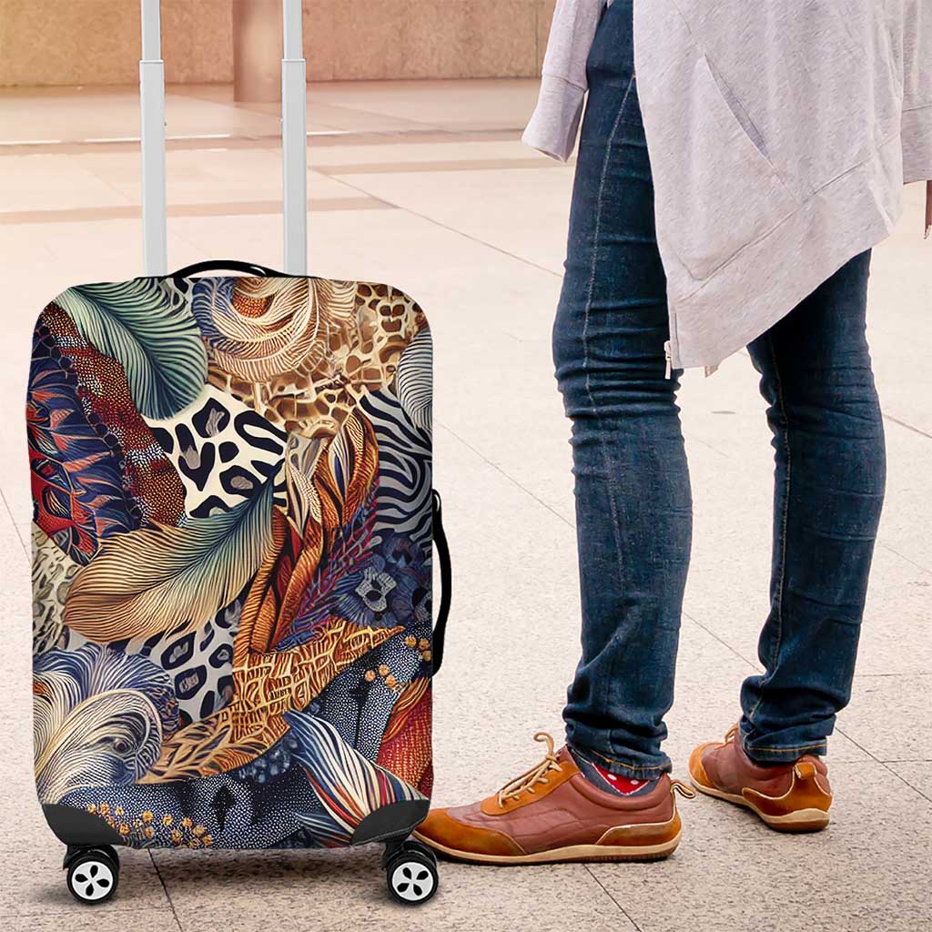 Wild Animal Skins Luggage Cover Unique Leopard Zebra And Snake Patterns - Wonder Print Shop