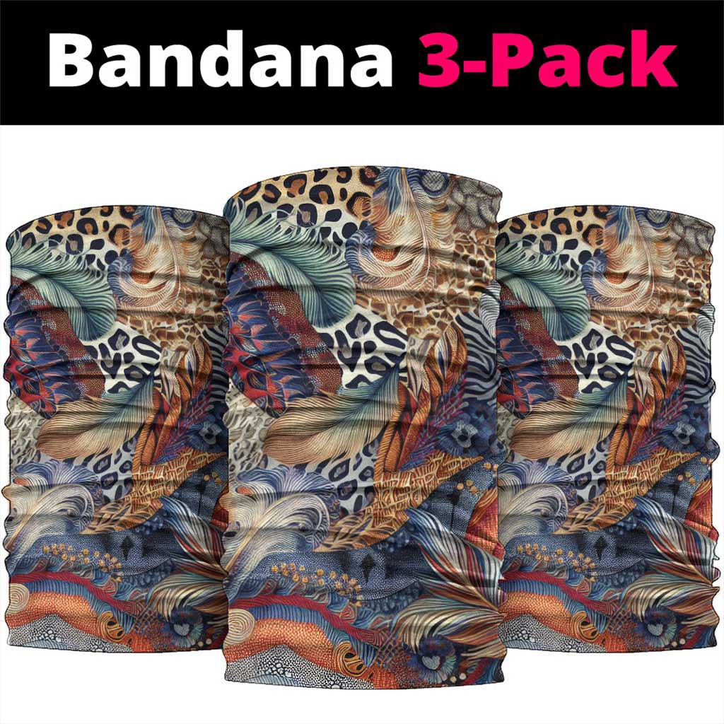 Wild Animal Skins Neck Gaiter Unique Leopard Zebra And Snake Patterns - Wonder Print Shop