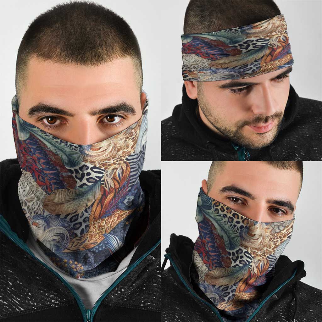 Wild Animal Skins Neck Gaiter Unique Leopard Zebra And Snake Patterns - Wonder Print Shop