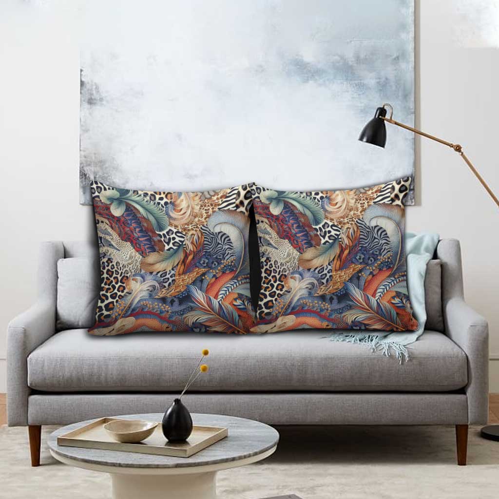 Wild Animal Skins Pillow Cover Unique Leopard Zebra And Snake Patterns - Wonder Print Shop