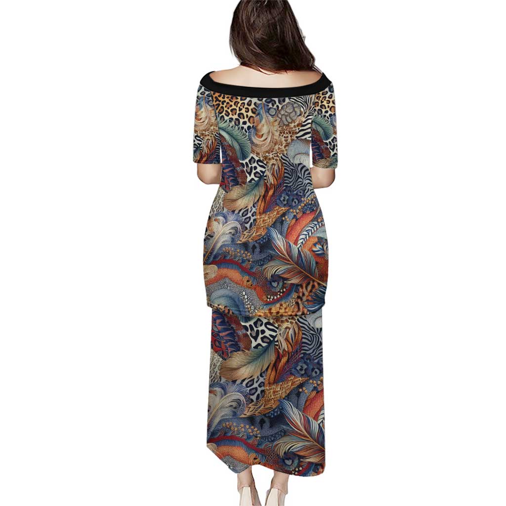 Wild Animal Skins Puletasi Unique Leopard Zebra And Snake Patterns - Wonder Print Shop