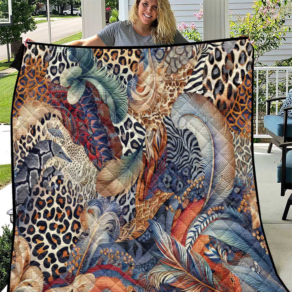 Wild Animal Skins Quilt Unique Leopard Zebra And Snake Patterns - Wonder Print Shop