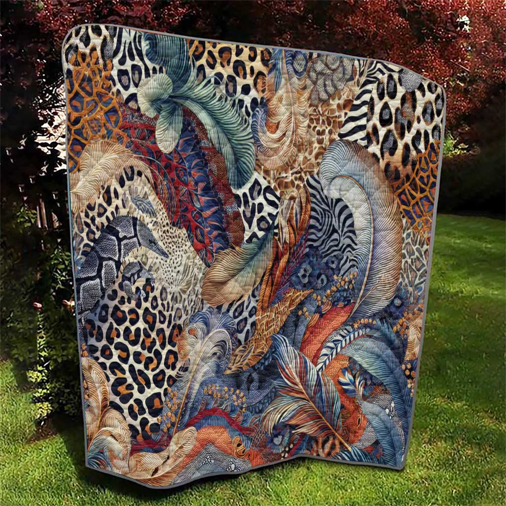 Wild Animal Skins Quilt Unique Leopard Zebra And Snake Patterns - Wonder Print Shop