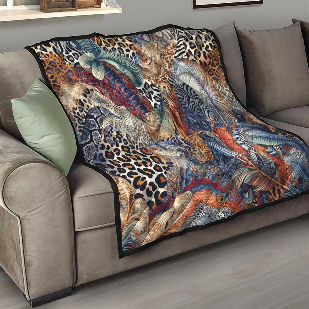 Wild Animal Skins Quilt Unique Leopard Zebra And Snake Patterns - Wonder Print Shop