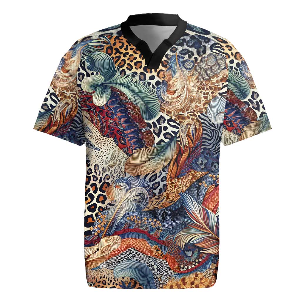 Wild Animal Skins Rugby Jersey Unique Leopard Zebra And Snake Patterns - Wonder Print Shop