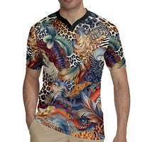 Wild Animal Skins Rugby Jersey Unique Leopard Zebra And Snake Patterns - Wonder Print Shop