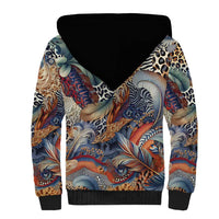 Wild Animal Skins Sherpa Hoodie Unique Leopard Zebra And Snake Patterns - Wonder Print Shop