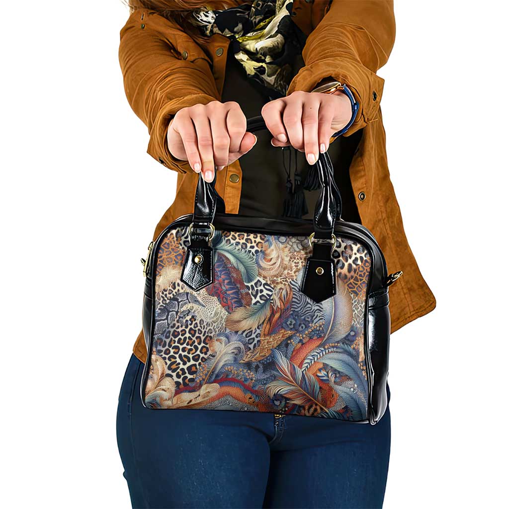 Wild Animal Skins Shoulder Handbag Unique Leopard Zebra And Snake Patterns - Wonder Print Shop