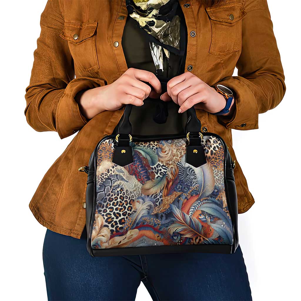 Wild Animal Skins Shoulder Handbag Unique Leopard Zebra And Snake Patterns - Wonder Print Shop