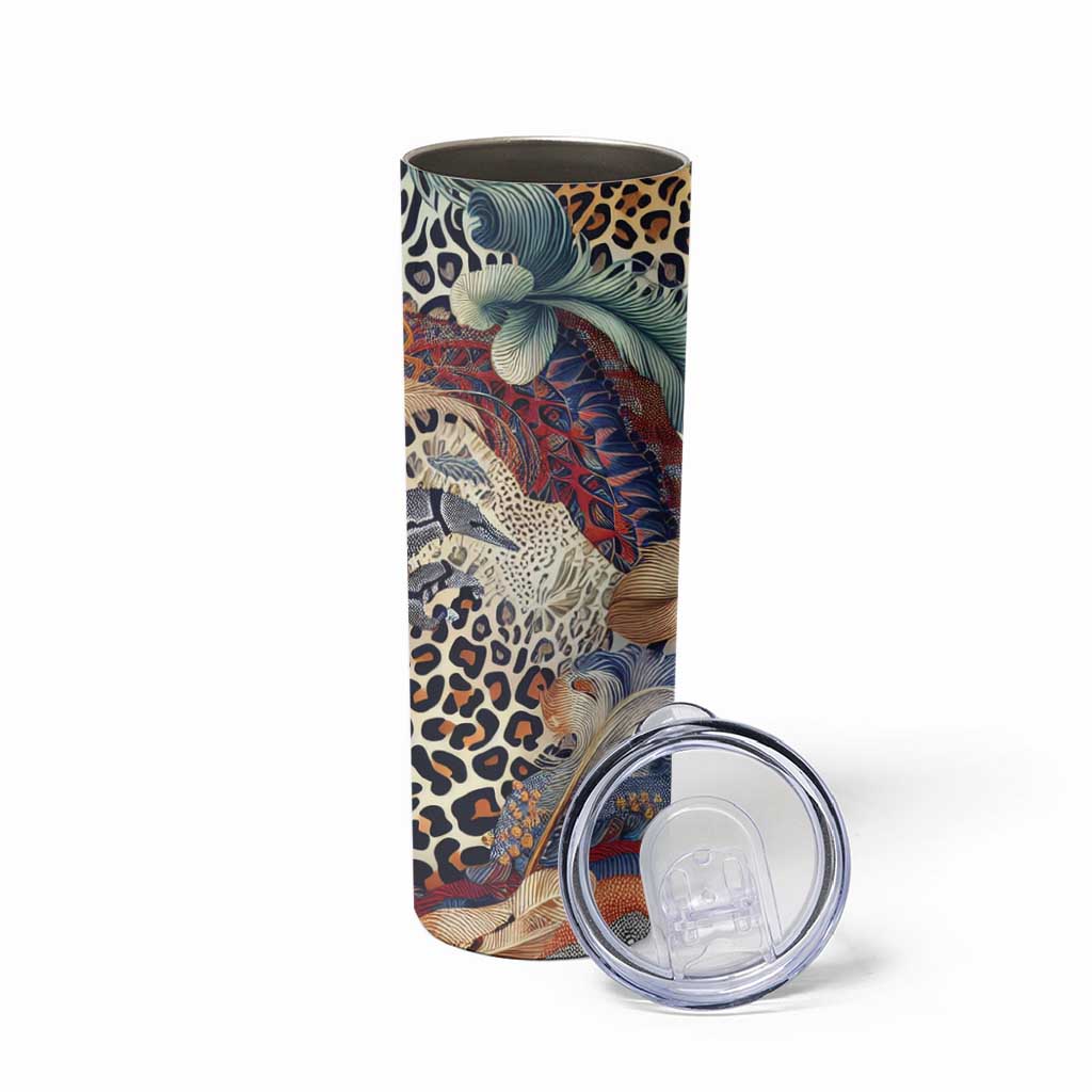 Wild Animal Skins Skinny Tumbler Unique Leopard Zebra And Snake Patterns - Wonder Print Shop
