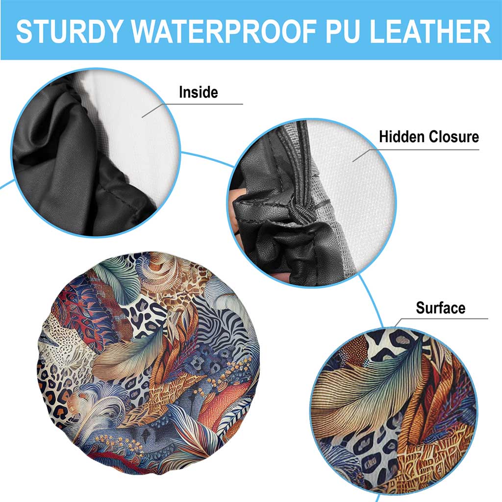 Wild Animal Skins Spare Tire Cover Unique Leopard Zebra And Snake Patterns - Wonder Print Shop