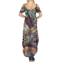 Wild Animal Skins Summer Maxi Dress Unique Leopard Zebra And Snake Patterns - Wonder Print Shop