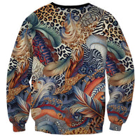 Wild Animal Skins Sweatshirt Unique Leopard Zebra And Snake Patterns - Wonder Print Shop