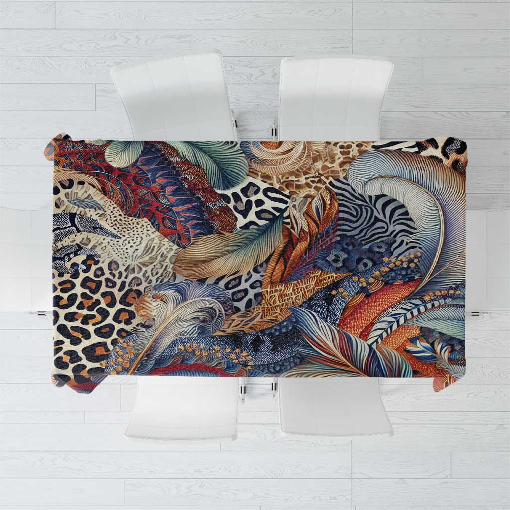 Wild Animal Skins Tablecloth Unique Leopard Zebra And Snake Patterns - Wonder Print Shop