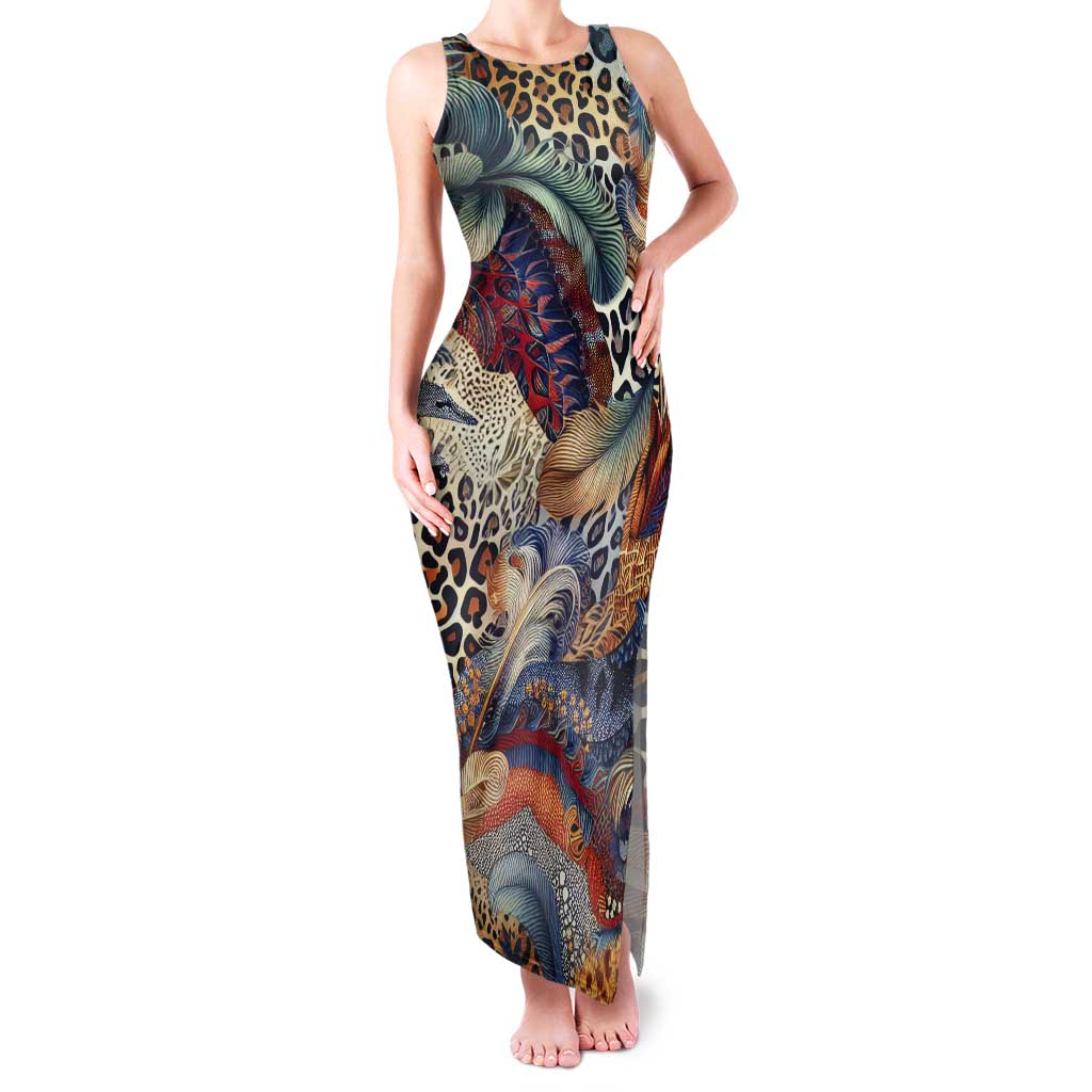 Wild Animal Skins Tank Maxi Dress Unique Leopard Zebra And Snake Patterns - Wonder Print Shop