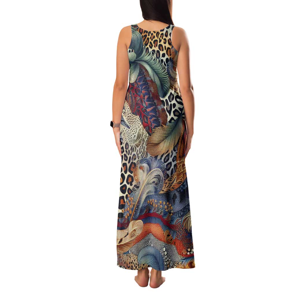 Wild Animal Skins Tank Maxi Dress Unique Leopard Zebra And Snake Patterns - Wonder Print Shop