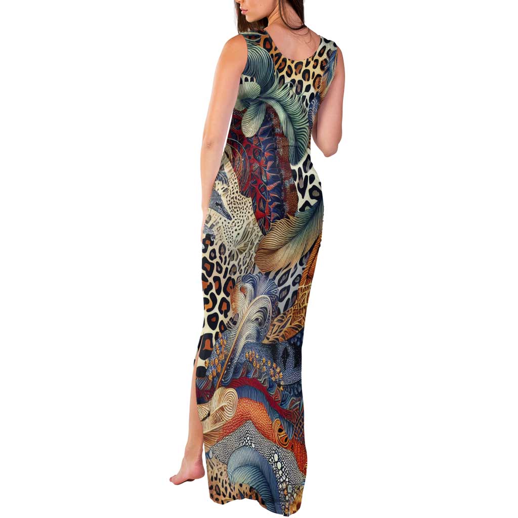 Wild Animal Skins Tank Maxi Dress Unique Leopard Zebra And Snake Patterns - Wonder Print Shop