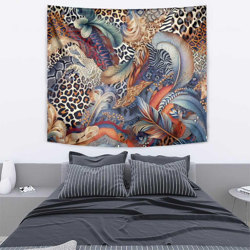 Wild Animal Skins Tapestry Unique Leopard Zebra And Snake Patterns - Wonder Print Shop