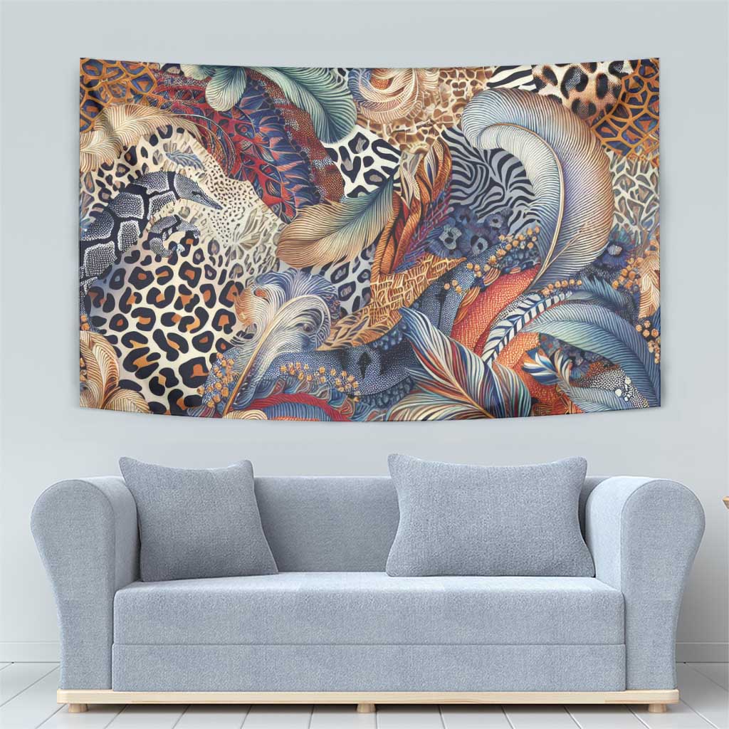 Wild Animal Skins Tapestry Unique Leopard Zebra And Snake Patterns - Wonder Print Shop