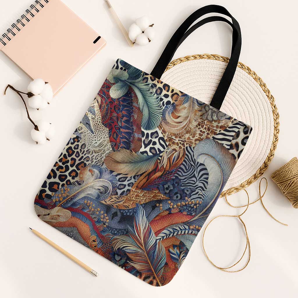 Wild Animal Skins Tote Bag Unique Leopard Zebra And Snake Patterns - Wonder Print Shop