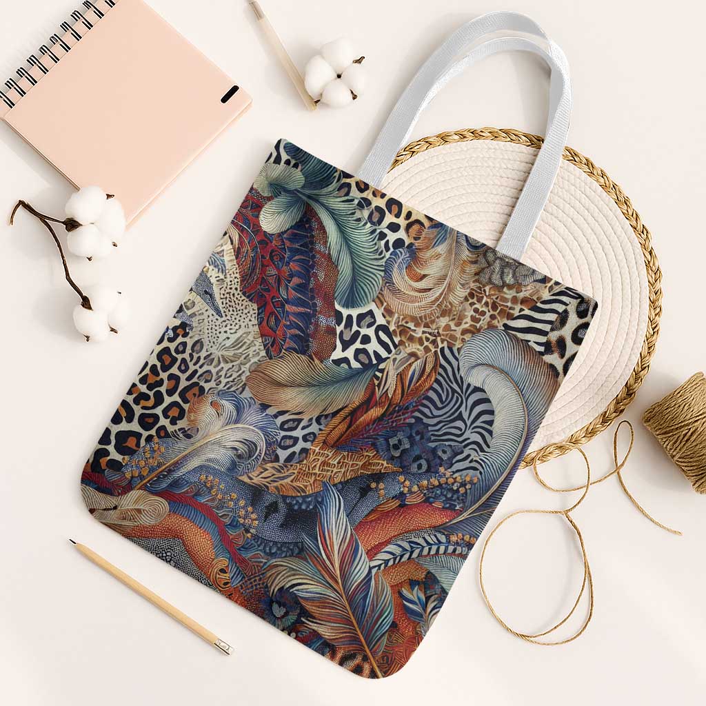 Wild Animal Skins Tote Bag Unique Leopard Zebra And Snake Patterns - Wonder Print Shop