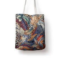 Wild Animal Skins Tote Bag Unique Leopard Zebra And Snake Patterns - Wonder Print Shop
