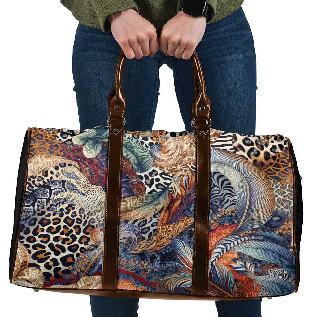 Wild Animal Skins Travel Bag Unique Leopard Zebra And Snake Patterns - Wonder Print Shop