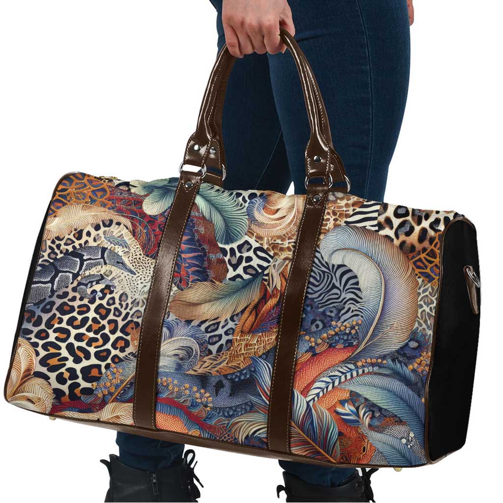 Wild Animal Skins Travel Bag Unique Leopard Zebra And Snake Patterns - Wonder Print Shop
