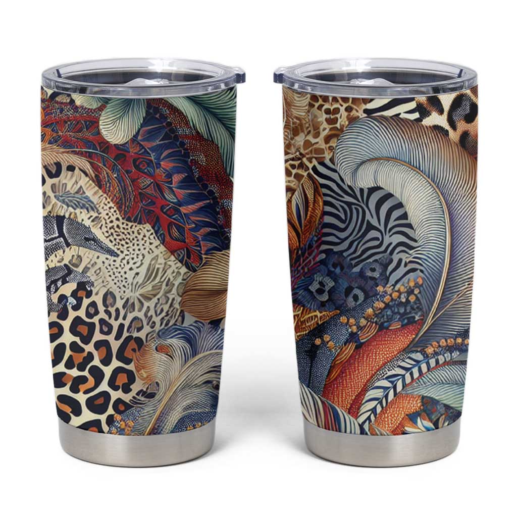 Wild Animal Skins Tumbler Cup Unique Leopard Zebra And Snake Patterns - Wonder Print Shop
