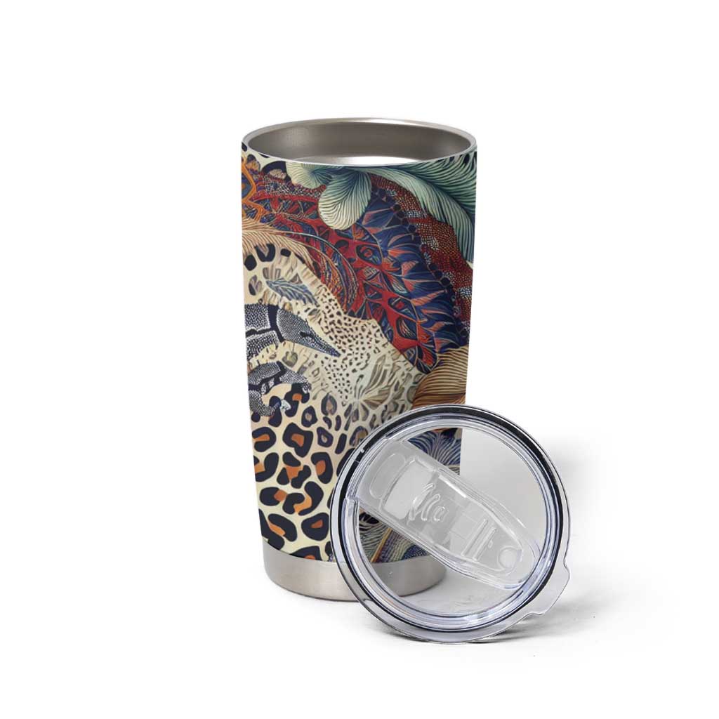 Wild Animal Skins Tumbler Cup Unique Leopard Zebra And Snake Patterns - Wonder Print Shop