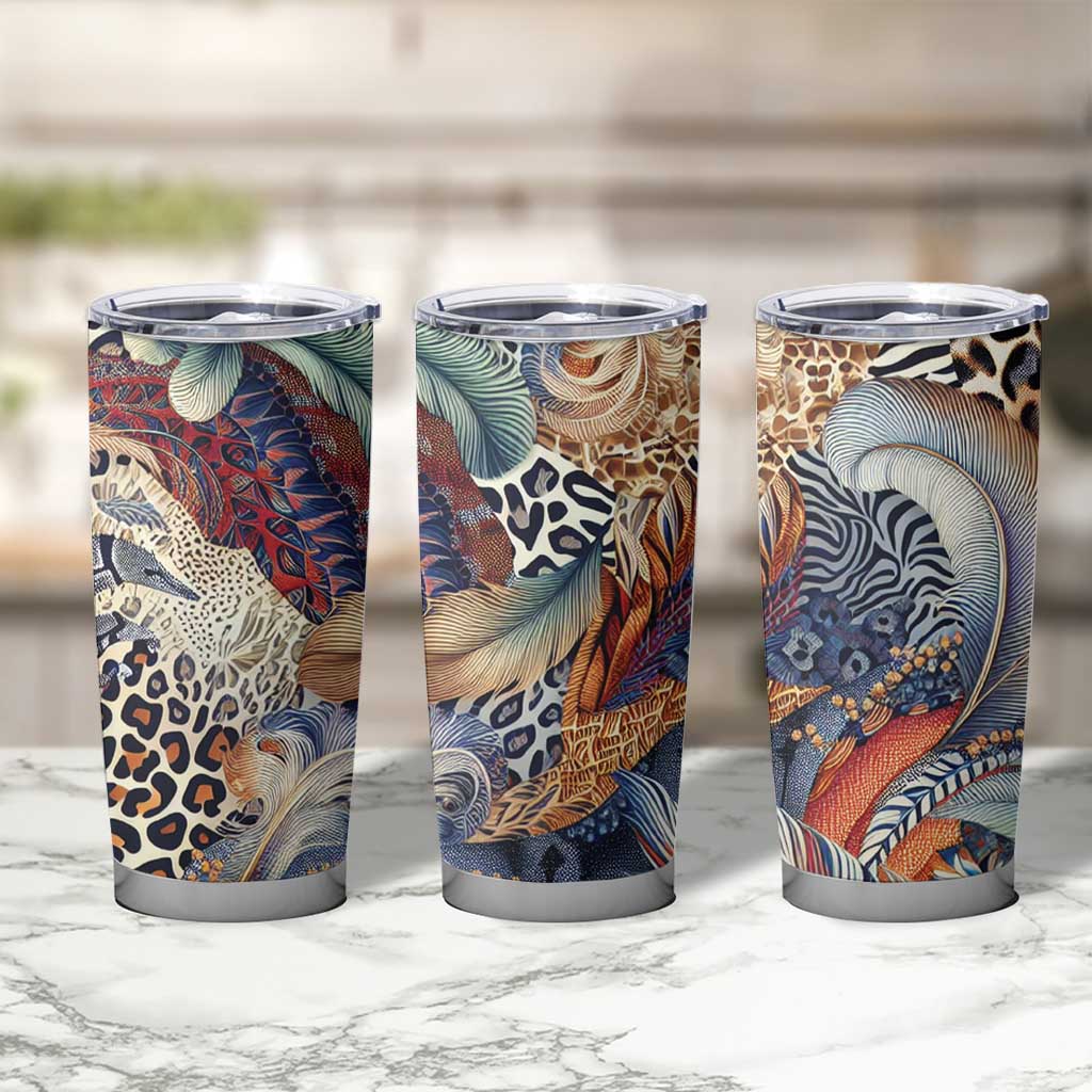 Wild Animal Skins Tumbler Cup Unique Leopard Zebra And Snake Patterns - Wonder Print Shop