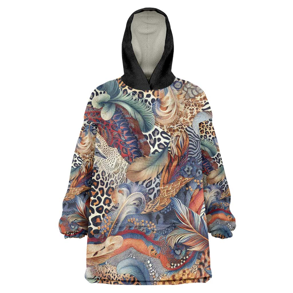 Wild Animal Skins Wearable Blanket Hoodie Unique Leopard Zebra And Snake Patterns - Wonder Print Shop