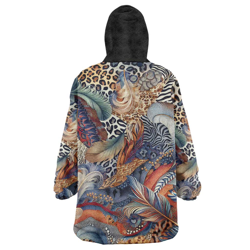 Wild Animal Skins Wearable Blanket Hoodie Unique Leopard Zebra And Snake Patterns - Wonder Print Shop