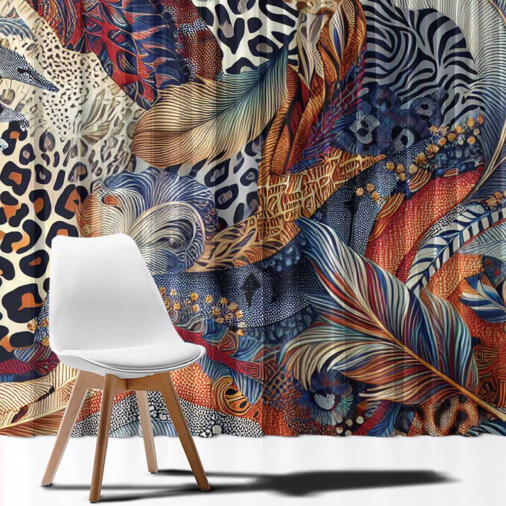 Wild Animal Skins Window Curtain Unique Leopard Zebra And Snake Patterns - Wonder Print Shop