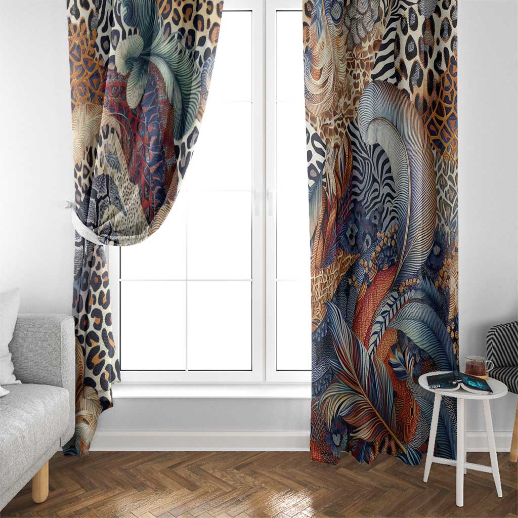 Wild Animal Skins Window Curtain Unique Leopard Zebra And Snake Patterns - Wonder Print Shop