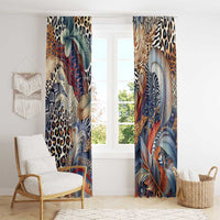 Wild Animal Skins Window Curtain Unique Leopard Zebra And Snake Patterns - Wonder Print Shop