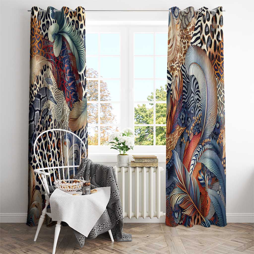 Wild Animal Skins Window Curtain Unique Leopard Zebra And Snake Patterns - Wonder Print Shop