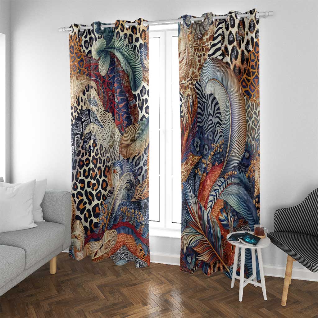Wild Animal Skins Window Curtain Unique Leopard Zebra And Snake Patterns - Wonder Print Shop