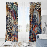 Wild Animal Skins Window Curtain Unique Leopard Zebra And Snake Patterns - Wonder Print Shop