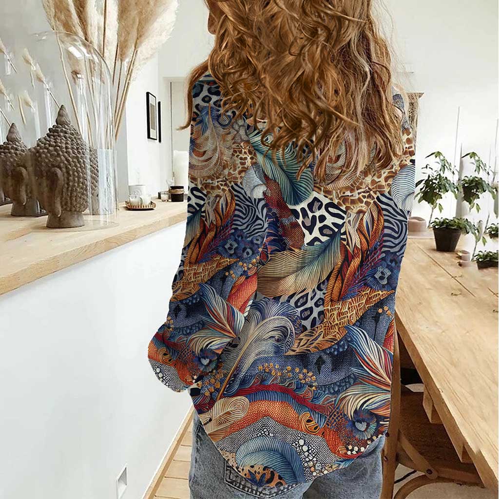 Wild Animal Skins Women Casual Shirt Unique Leopard Zebra And Snake Patterns - Wonder Print Shop