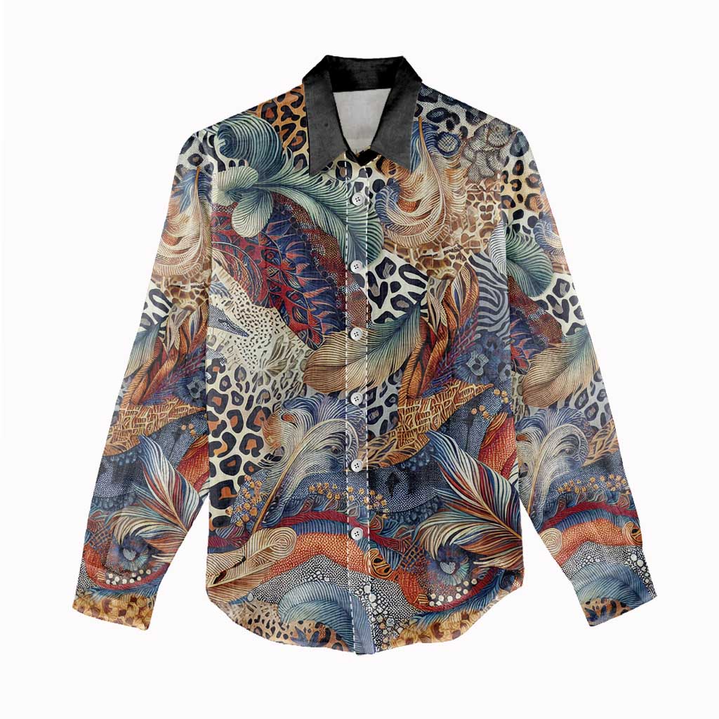 Wild Animal Skins Women Casual Shirt Unique Leopard Zebra And Snake Patterns - Wonder Print Shop