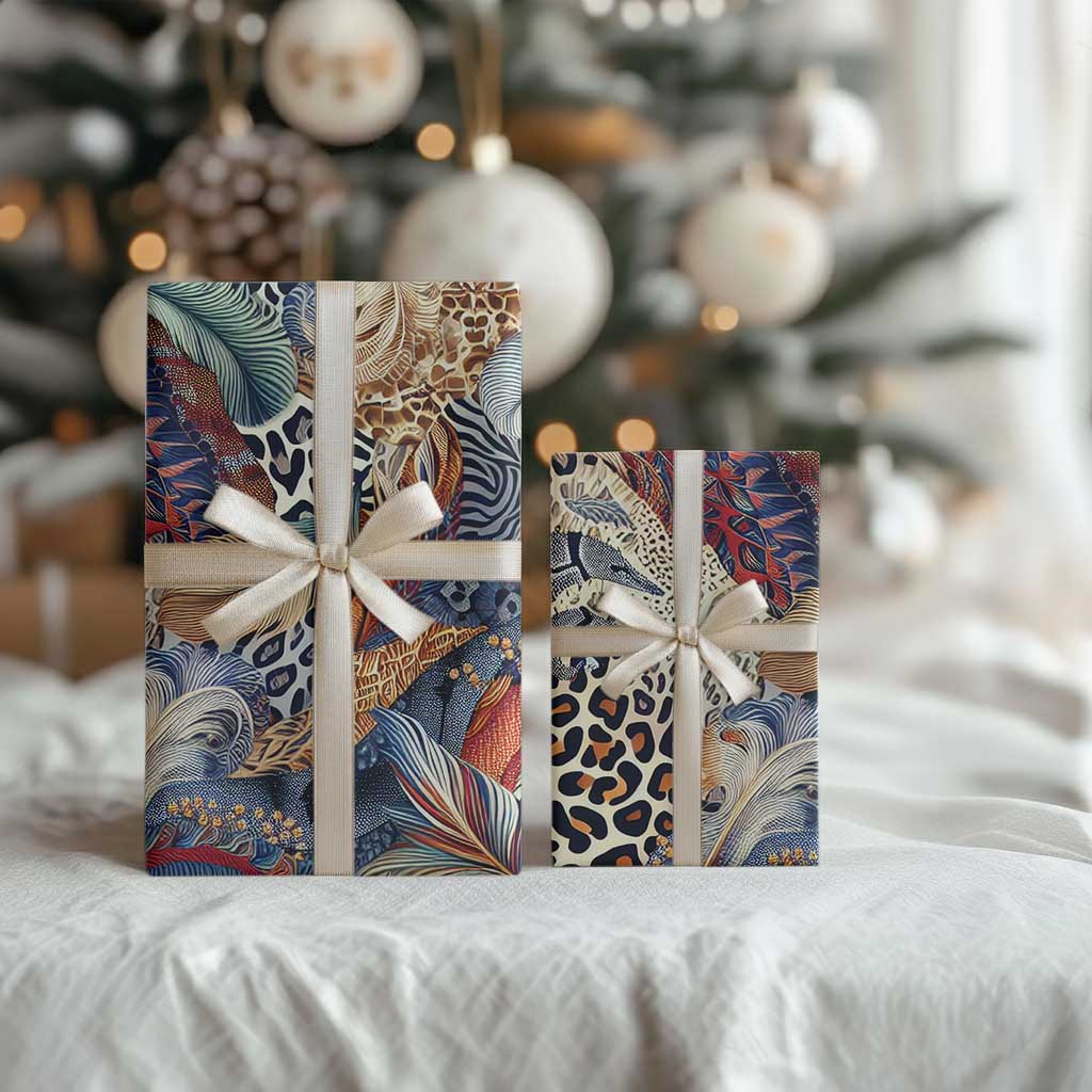 African Wild Animal Skins Wrapping Paper Unique Leopard Zebra And Snake Patterns - Wonder Print Shop