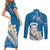 Bula Fiji Couples Matching Short Sleeve Bodycon Dress and Long Sleeve Button Shirts Kava Bowl Tapa Tribal LT9 - Wonder Print Shop
