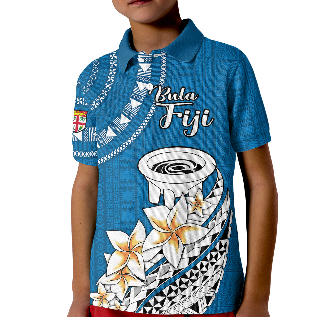 Bula Fiji Kid Polo Shirt Kava Bowl Tapa Tribal - Wonder Print Shop