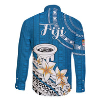 Bula Fiji Long Sleeve Button Shirt Kava Bowl Tapa Tribal - Wonder Print Shop