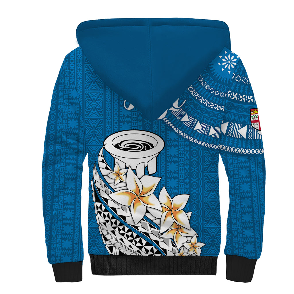 Bula Fiji Sherpa Hoodie Kava Bowl Tapa Tribal - Wonder Print Shop