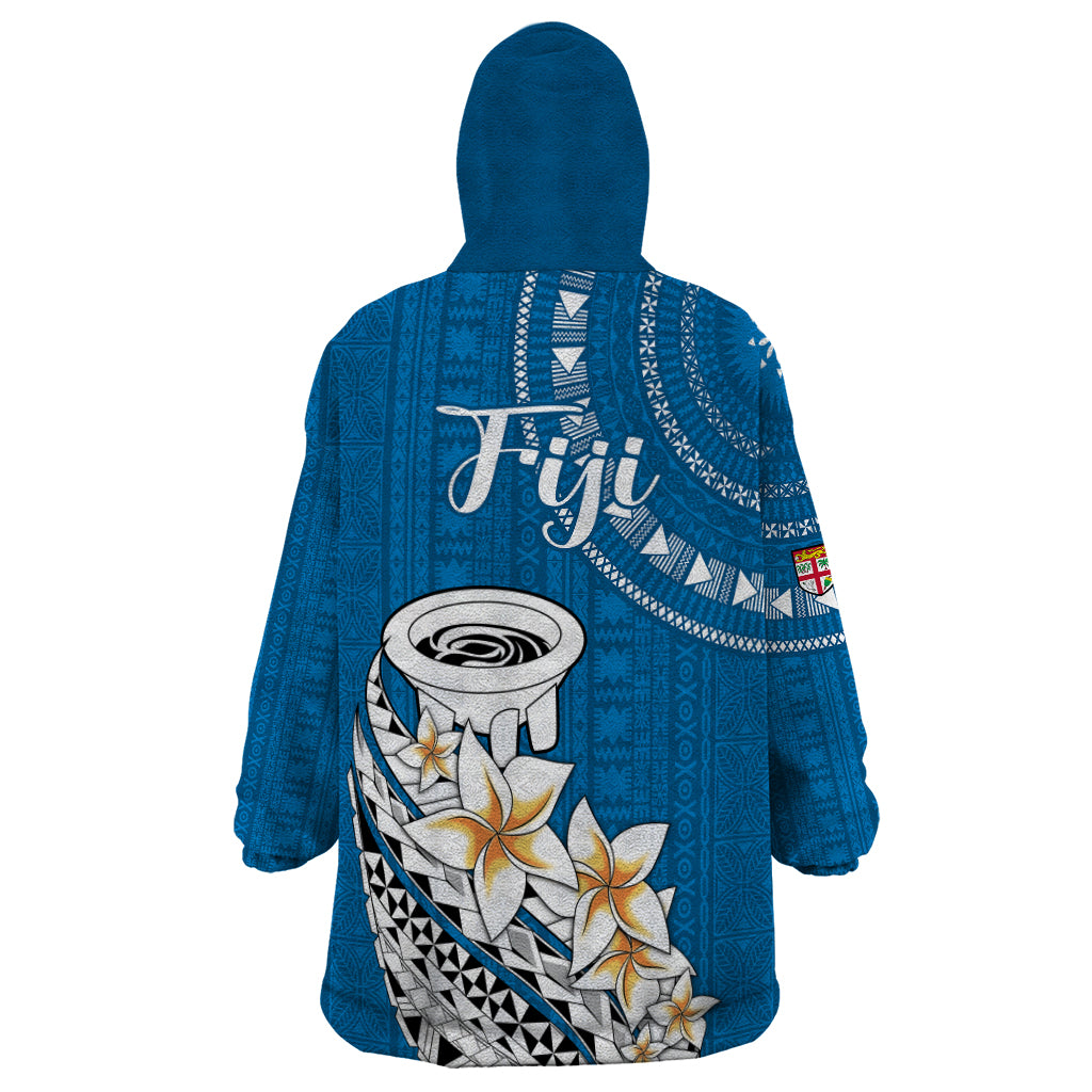 Bula Fiji Wearable Blanket Hoodie Kava Bowl Tapa Tribal - Wonder Print Shop