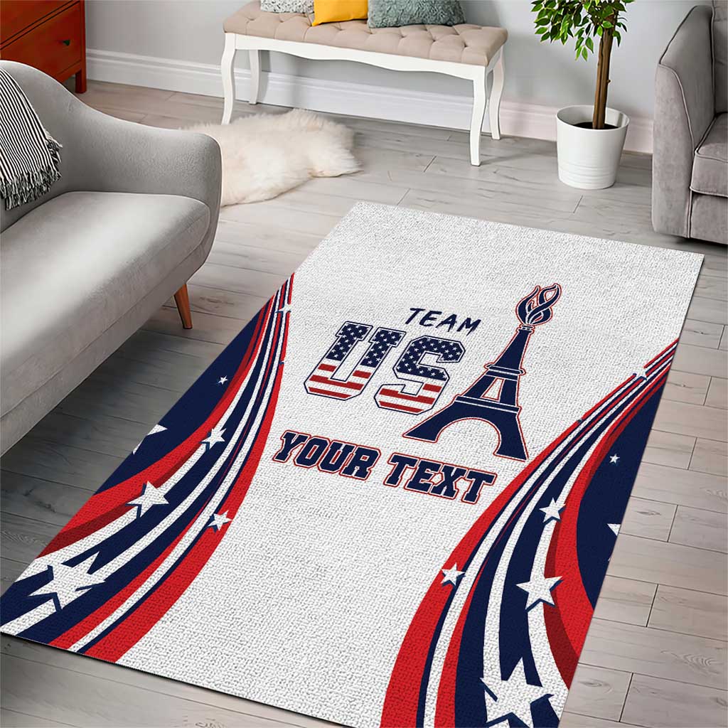 Personalized USA Make America Strong Again Area Rug Go Paris 2024 LT9 - Wonder Print Shop